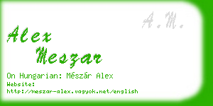 alex meszar business card